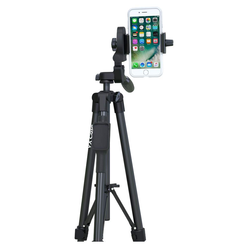 Tripé Fotográfico VX Case Profissional para Câmera e Suporte para Smartphones Preto