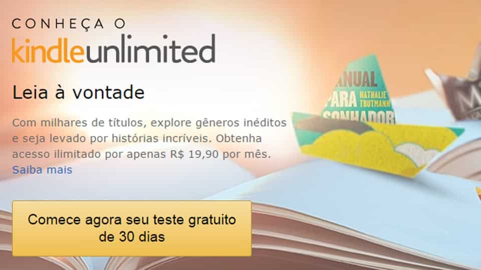 kindle unlimited vale a pena funciona como usar como cancelar livros amazon brasil
